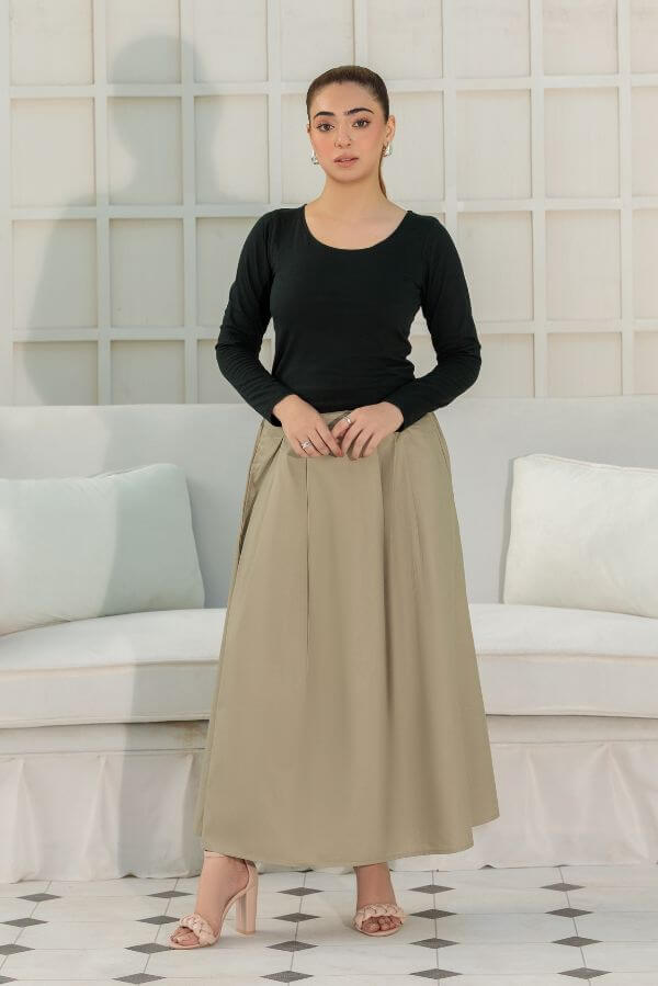 Beige Flair Skirt